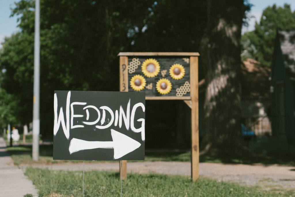 Backyard wedding in Colorado