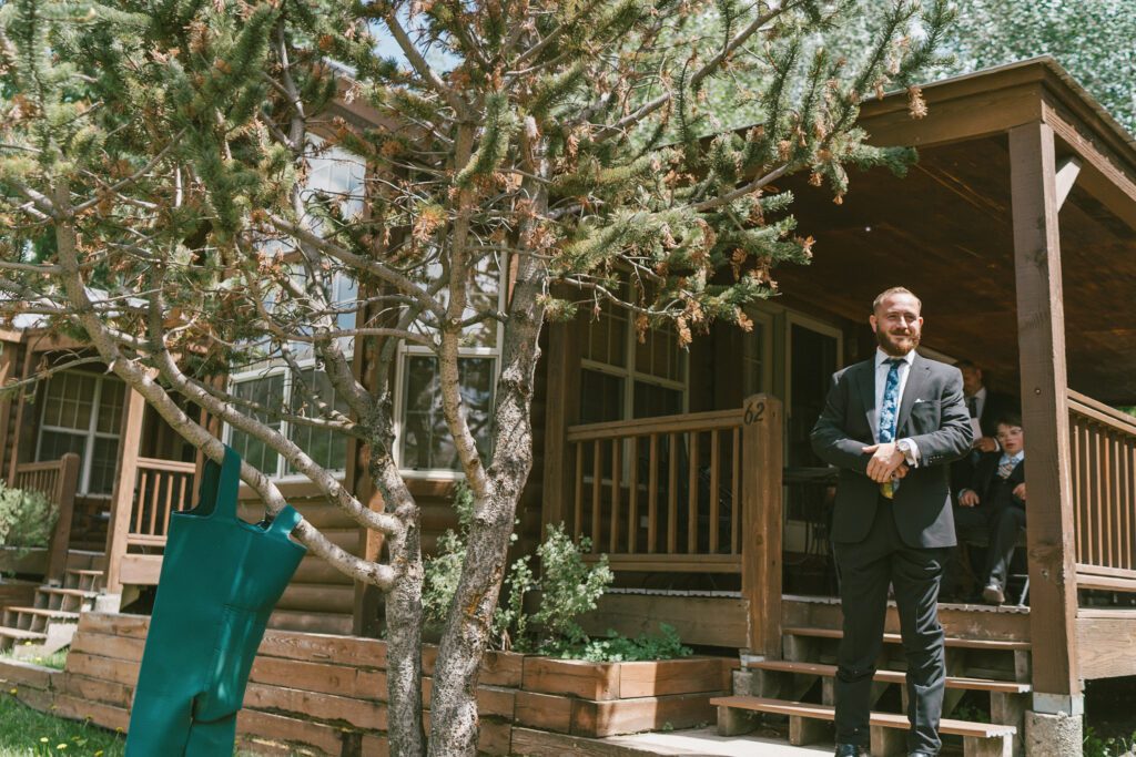 Wedding guest at a Colorado wedding venue